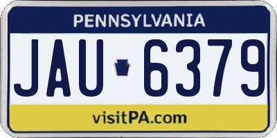 PA license plate JAU6379