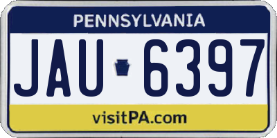 PA license plate JAU6397