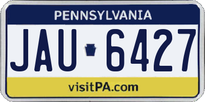 PA license plate JAU6427