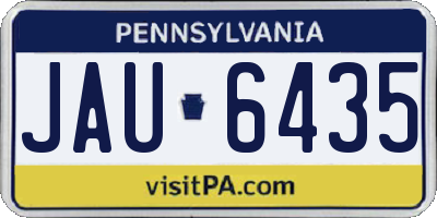 PA license plate JAU6435