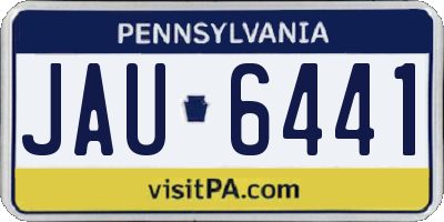 PA license plate JAU6441