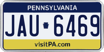 PA license plate JAU6469