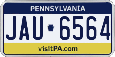 PA license plate JAU6564