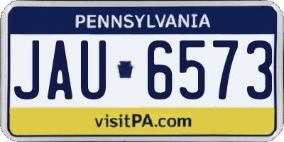 PA license plate JAU6573