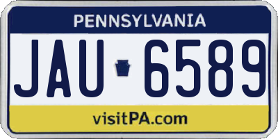 PA license plate JAU6589