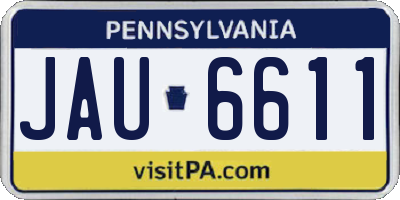 PA license plate JAU6611