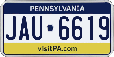 PA license plate JAU6619