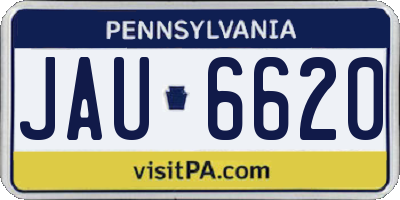 PA license plate JAU6620