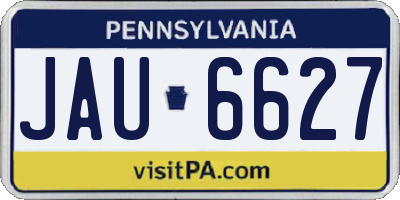 PA license plate JAU6627