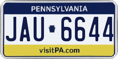 PA license plate JAU6644