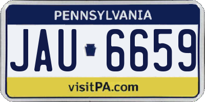 PA license plate JAU6659