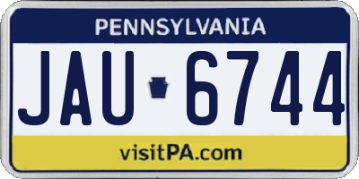 PA license plate JAU6744
