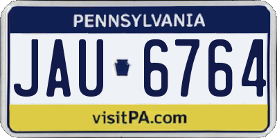 PA license plate JAU6764