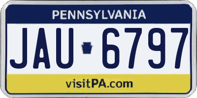 PA license plate JAU6797