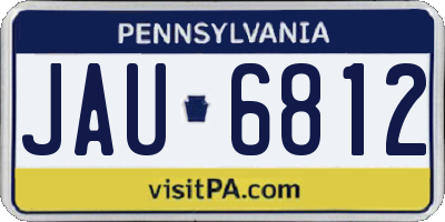 PA license plate JAU6812