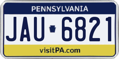 PA license plate JAU6821
