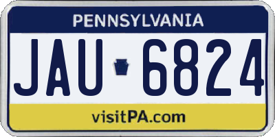PA license plate JAU6824