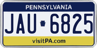 PA license plate JAU6825