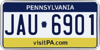 PA license plate JAU6901