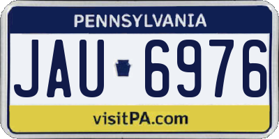 PA license plate JAU6976
