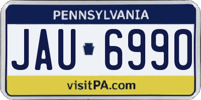 PA license plate JAU6990