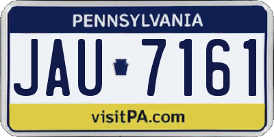 PA license plate JAU7161