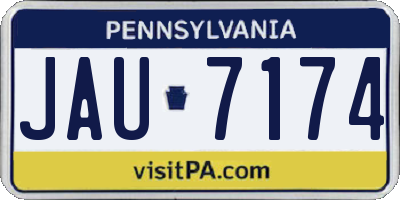 PA license plate JAU7174