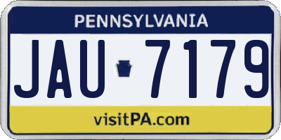 PA license plate JAU7179