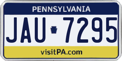 PA license plate JAU7295