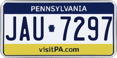 PA license plate JAU7297