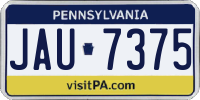 PA license plate JAU7375