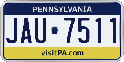PA license plate JAU7511