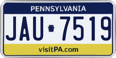 PA license plate JAU7519