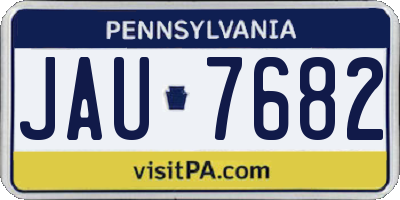 PA license plate JAU7682