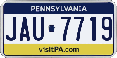 PA license plate JAU7719