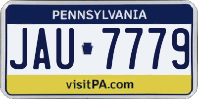 PA license plate JAU7779