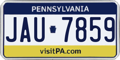 PA license plate JAU7859