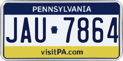 PA license plate JAU7864