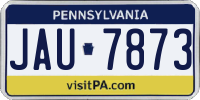 PA license plate JAU7873