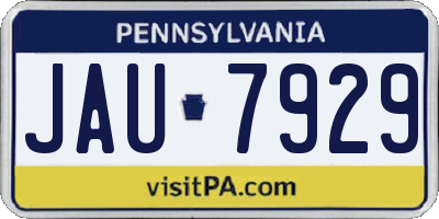 PA license plate JAU7929