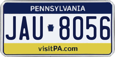 PA license plate JAU8056