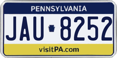 PA license plate JAU8252