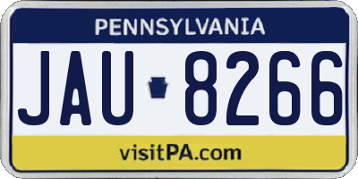 PA license plate JAU8266
