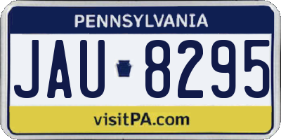 PA license plate JAU8295
