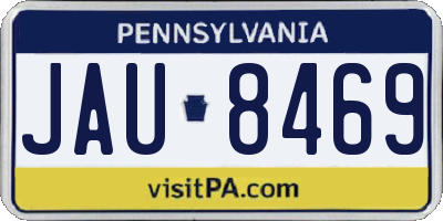 PA license plate JAU8469