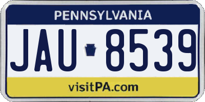 PA license plate JAU8539