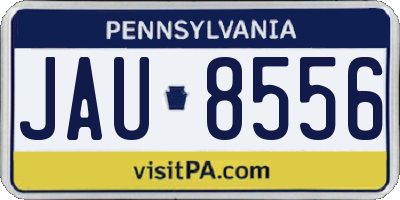 PA license plate JAU8556