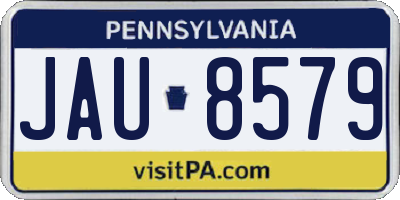 PA license plate JAU8579