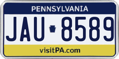 PA license plate JAU8589