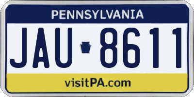 PA license plate JAU8611